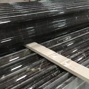 Linea di confine in pietra di marmo nero Marquina